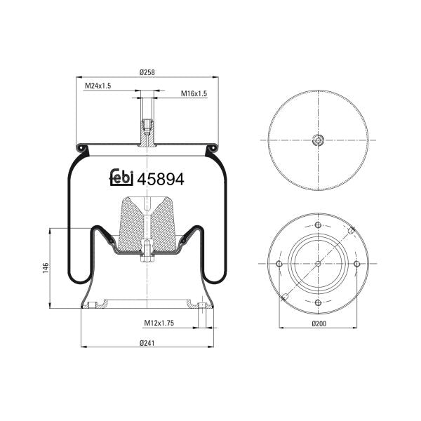 FEBI FE45894 Air Suspension Bellow