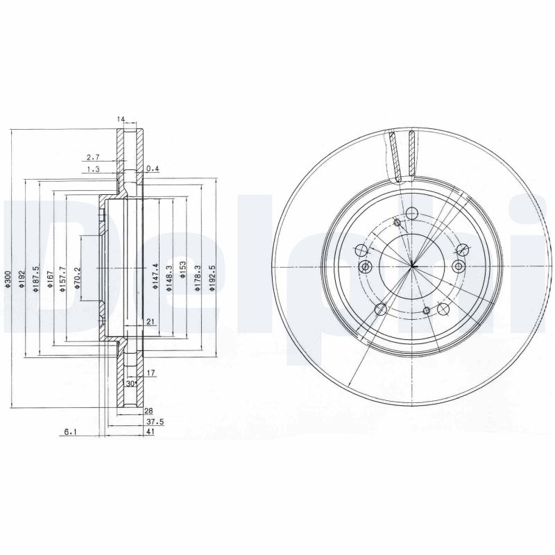 DELPHI BG3678 Brake Disc .