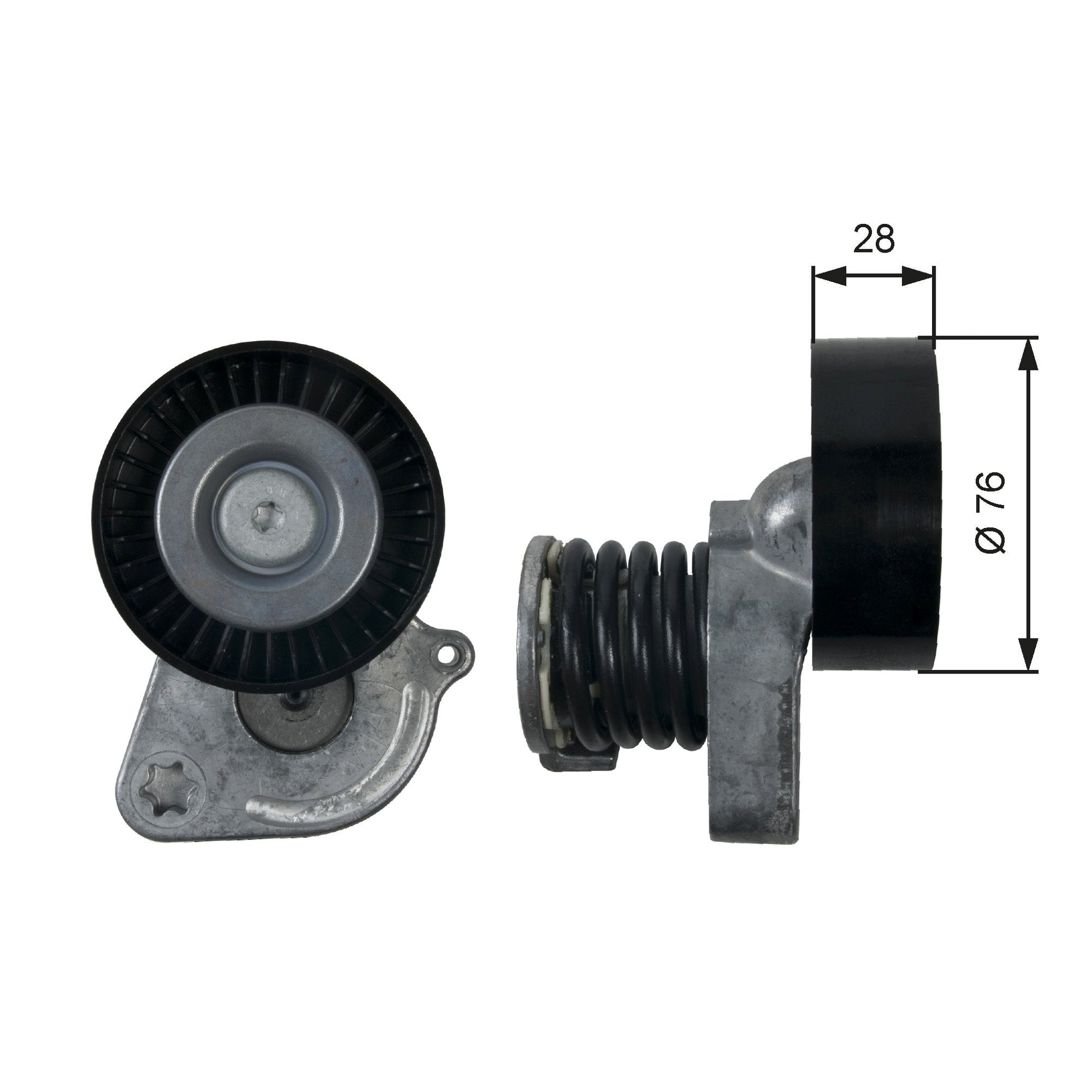 GATES GATT39207 V-Ribbed Belt Tensioner Pulley