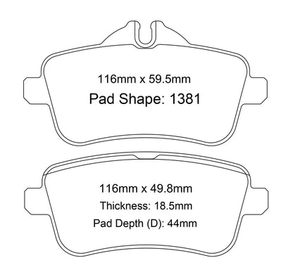 Paragon PBP1381 Brake Pads