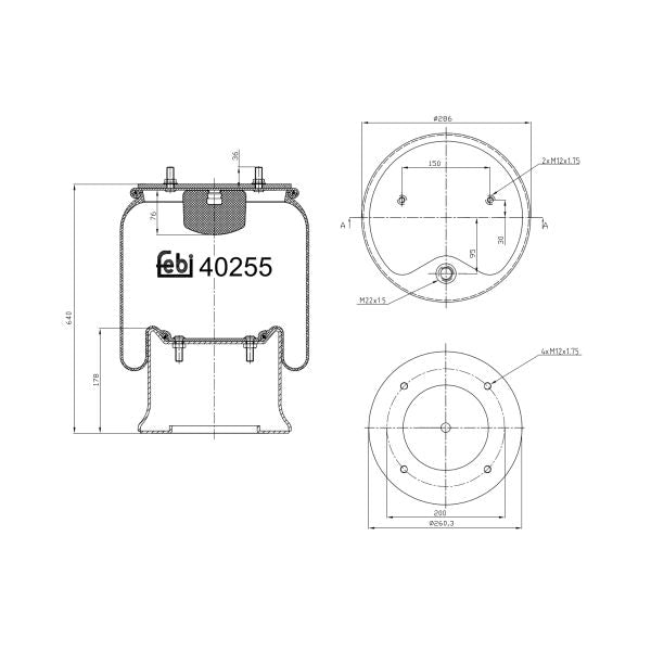 FEBI FE40255 Air Suspension Bellow