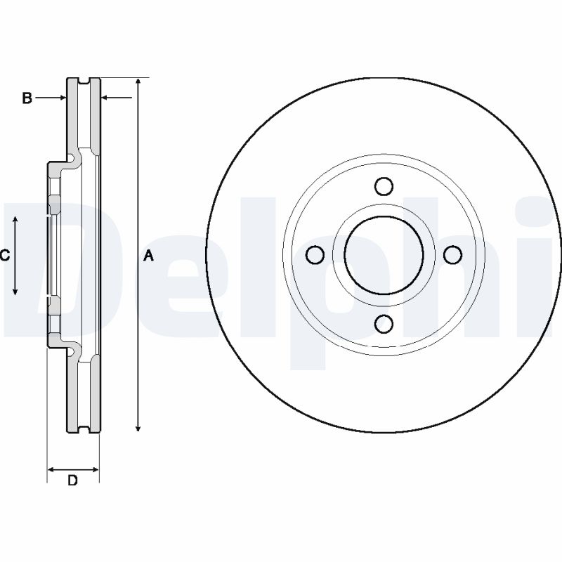 DELPHI BG4715C Brake Disc .