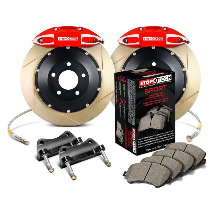 StopTech 83.166.0058.73 Sport Big Brake Kit - Rear - 380x32mm Slotted & Zinc Coated - ST-41 Red