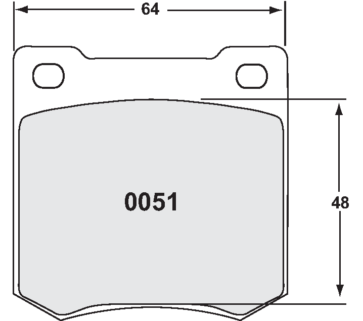 PFC 0051.11.15.44 BRAKE PADS RACE 11 CMPD 15MM REAR CITROEN DS3 TARMAC R3T RALLY 15MM