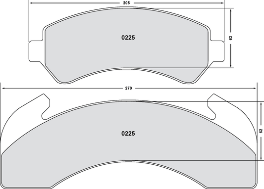 PFC 0225.22 BRAKE PADS Z-RATED CARBON METALLIC