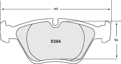 PFC 0394.08.20.44 FRONT BRAKE PADS RACE 08 CMPD 20MM BMW 330I E46, M3 E36/E46, M5 E34