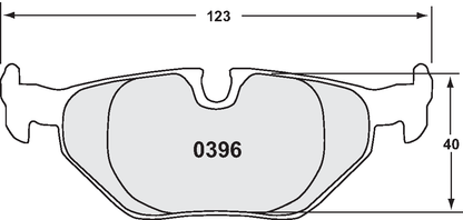 PFC 0396.08.17.44 REAR BRAKE PADS RACE 08 CMPD 17MM BMW 1 SERIES 120D/130I 06-12 E81/E87