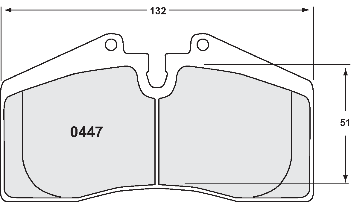 PFC 0447.08.17.44 BRAKE PADS RACE 08 CMPD 17MM STOPTECH 4-POT ST40