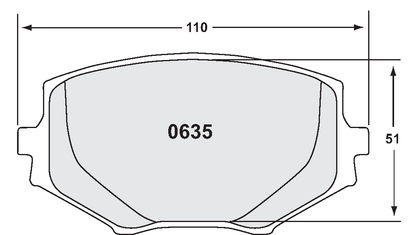 PFC 0635.11.13.44 BRAKE PADS RACE 11 CMPD 13MM FRONT MAZDA MX5 1994-05 ROADSTER
