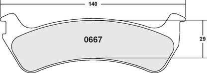 PFC 0667.22 BRAKE PADS Z-RATED CARBON METALLIC FORD EXPLORER (95-01)