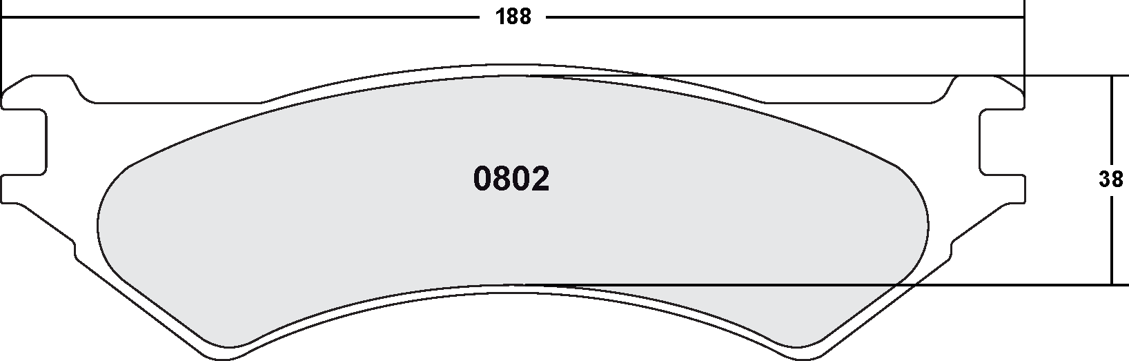 PFC 0802.12 BRAKE PADS Z-RATED ANTI CORROSION