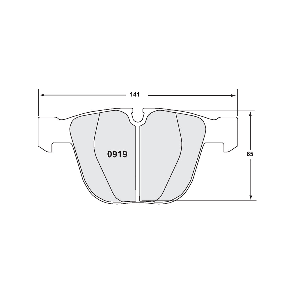 PFC 0919.332.16.44 REAR BRAKE PADS RACE 332 CMPD 16 MM FOR BMW M3 (E90 / E92 / E93) 2008-2013
