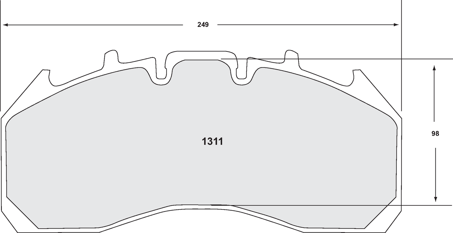 PFC 1311.10 BRAKE PADS Z-RATED ECV 1311 BRAKE PAD SET 50 CMPD