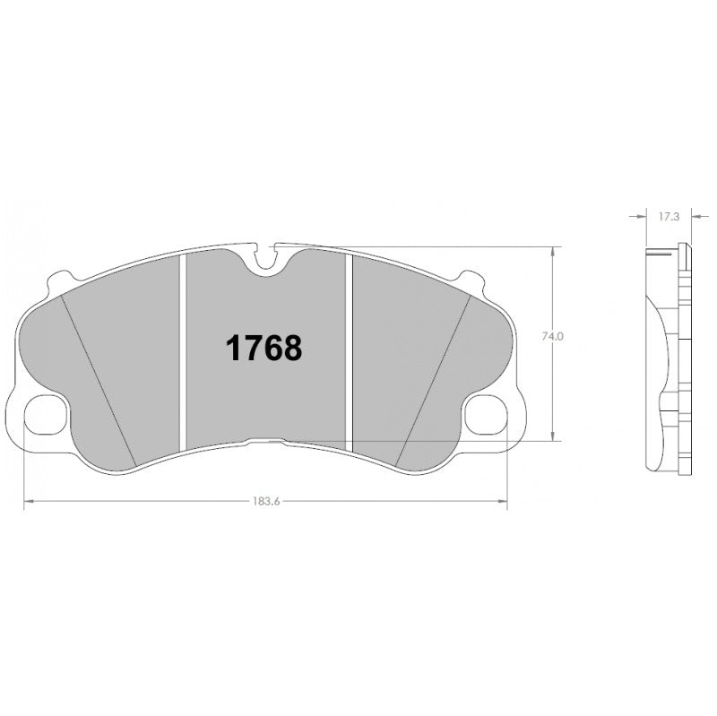 PFC 1768.331.17.44 FRONT BRAKE PADS FOR PORSCHE 991 GT3, 992 GT3, 992 S/4S, CAYMAN GT4
