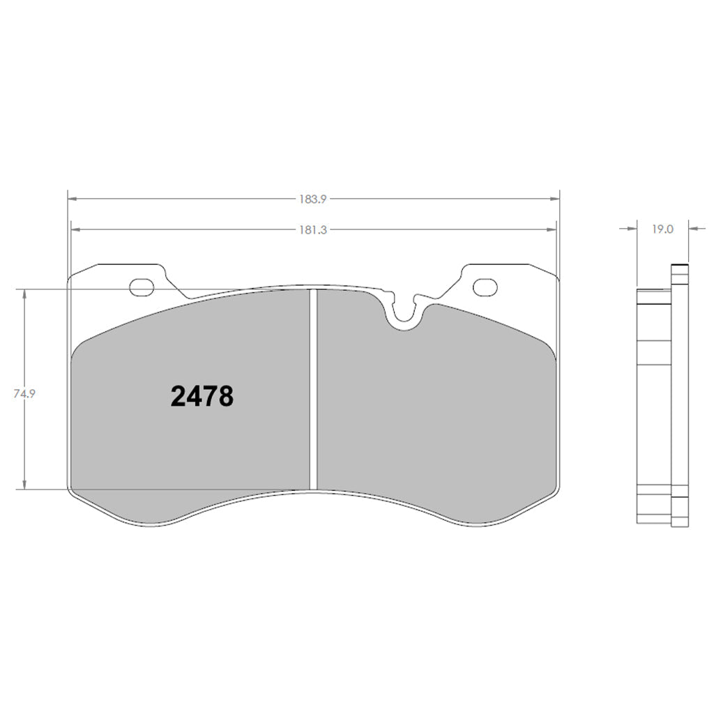 PFC 2478.331.19.44 FRONT BRAKE PADS 331 CMPD 19 MM FOR BMW M2 (G87) / M3 (G80) / M4 (G82)