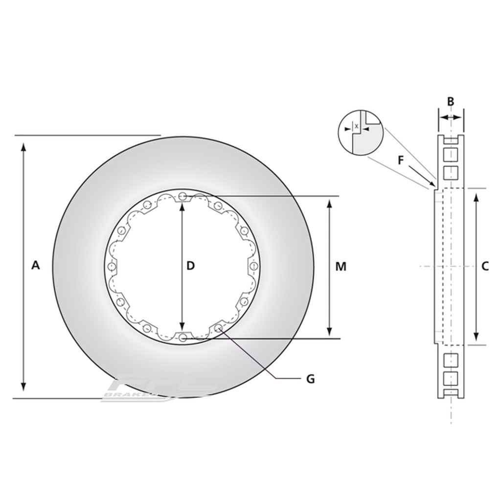 PFC 330.32.0047.45 BRAKE DISC SLOTTED V2