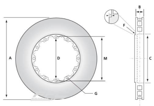 PFC 355.35.0051.45 RACE ROTOR V2 355MM X 35MM