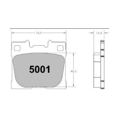 PFC 5001.332.15.44 REAR BRAKE PADS RACE 332 CMPD 15 MM FOR TOYOTA GR YARIS (GXPA16)