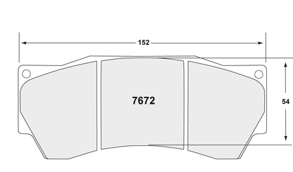 PFC 7672.11.16.44 BRAKE PADS RACE 11 CMPD 16MM ALCON 6-PISTON ADVANTAGE