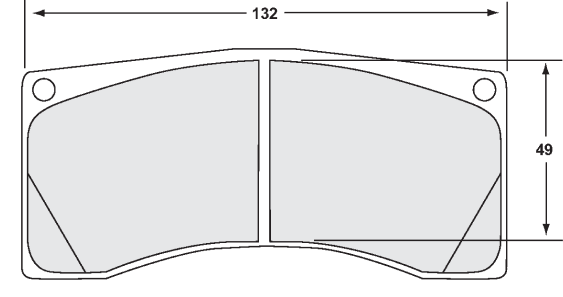 PFC 7700.13.22.34 BRAKE PADS RACE 13 CMPD 22 MM PORSCHE 997 GT3/GT2/RS PORSCHE 997 GT3/GT2