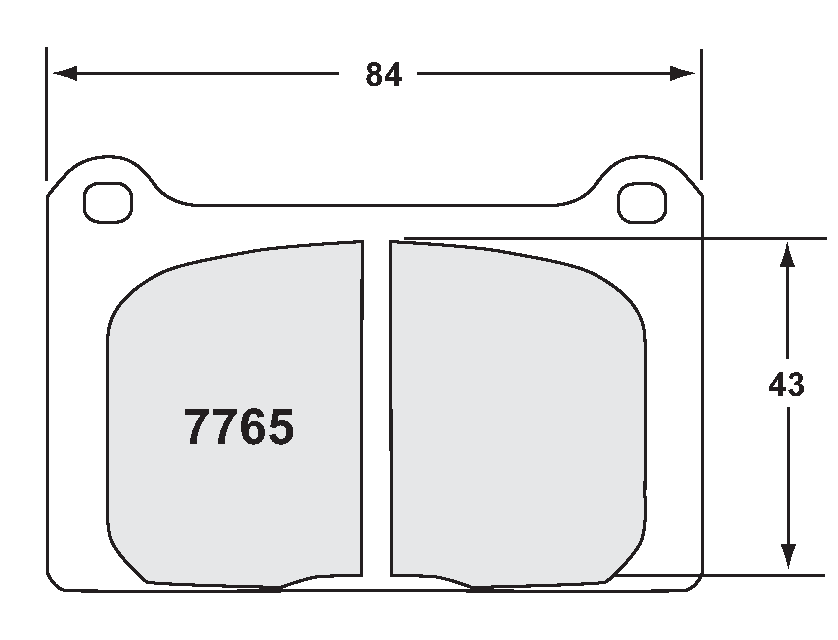 PFC 7765.11.15.44 BRAKE PADS RACE 11 CMPD 15MM FRONT MINI (CLASSIC) COOPER, S 4 PISTON