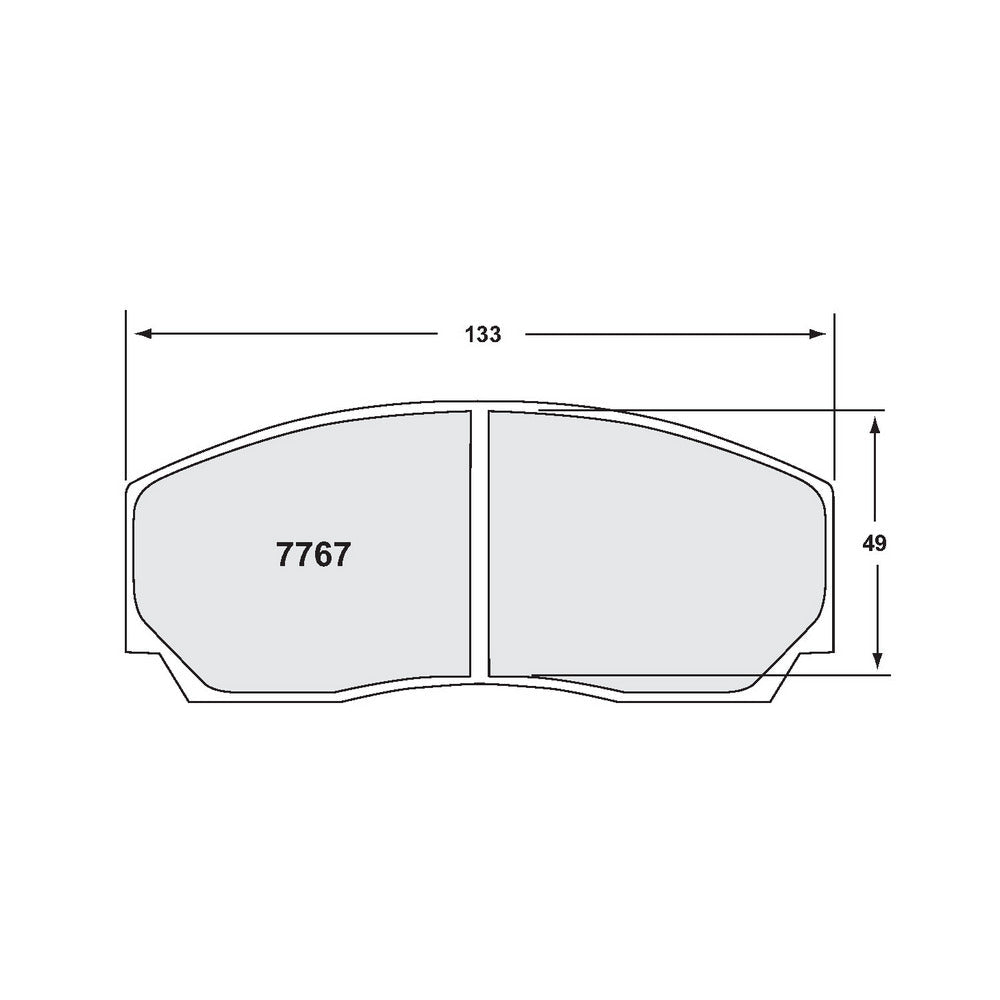 PFC 7767.08.17.44 REAR BRAKE PADS 08 CMPD 17 MM FOR BMW M3 GT4 / Z4 GT3 / AP RACING CALIPER CP9449