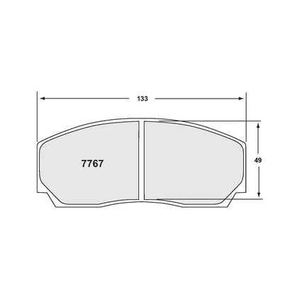 PFC 7767.08.17.44 REAR BRAKE PADS 08 CMPD 17 MM FOR BMW M3 GT4 / Z4 GT3 / AP RACING CALIPER CP9449