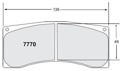 PFC 7770.11.16.44 BRAKE PADS RACE 11 CMPD 16MM MITSUBISHI EVO (GROUP N GRAVEL)