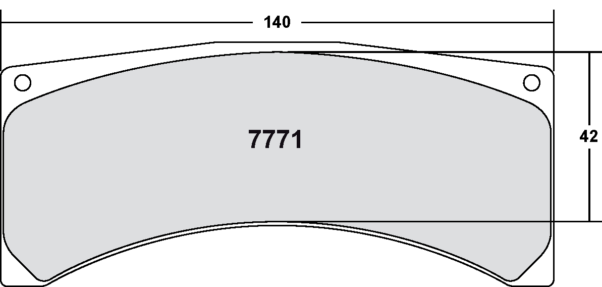 PFC 7771.01.26.34 BRAKE PADS RACE 01 CMPD 26MM REAR PEUGEOT 207 S2000 (TARMAC