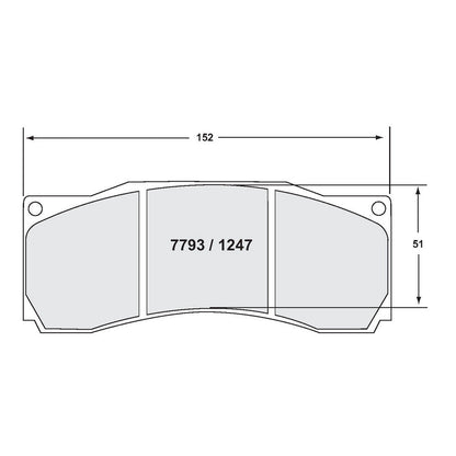 PFC 7793.11.17.44 BRAKE PADS RACE 11 CMPD 17 MM FOR CALIPER AP-RACING CP5555 / CP3894 / JBT CB6P / STOPTECH ST60