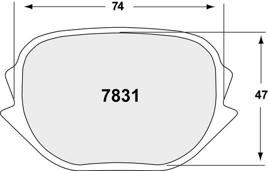 PFC 7831.03.23.44 BRAKE PADS RACE 03 CMPD 23MM FRONT BMW M3 (E46) 2001-06-