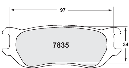 PFC 7835.11.18.44 BRAKE PADS RACE 11 CMPD 18MM ZR24 & ZR43 S (34MM RADIAL DEPTH)