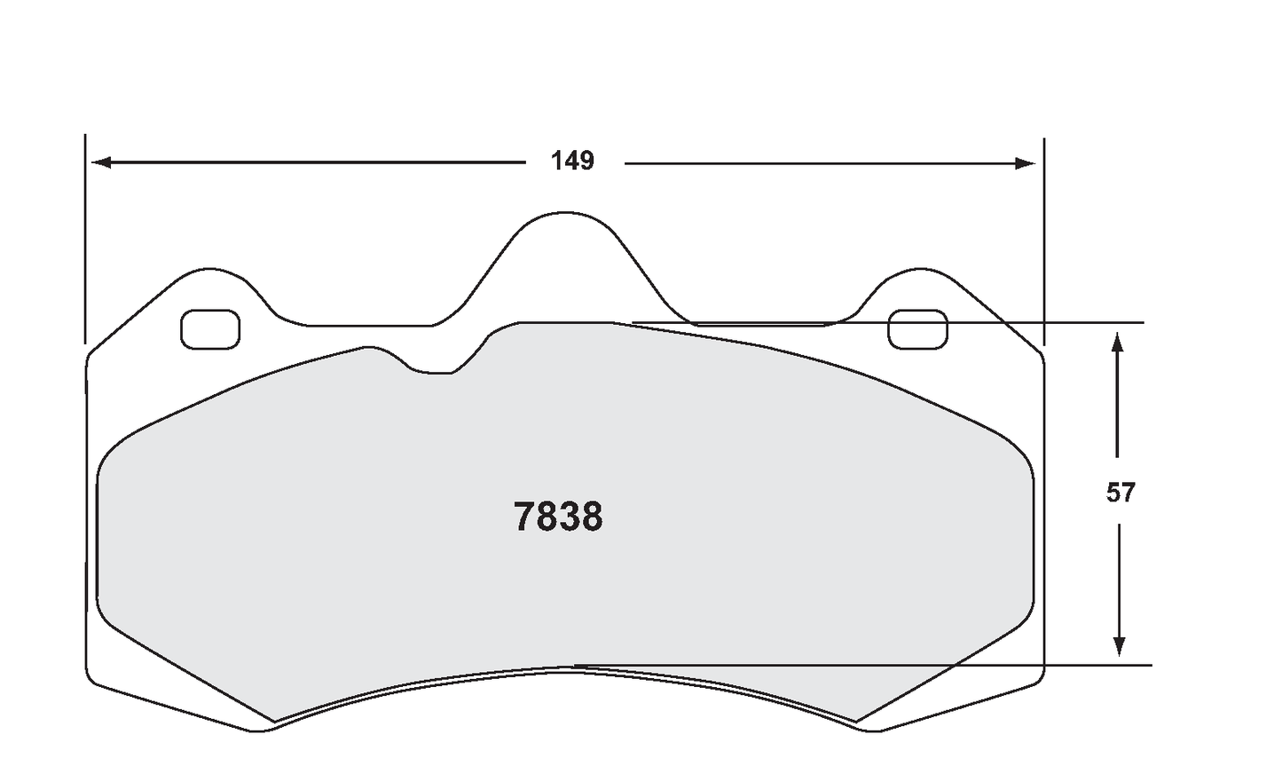 PFC 7838.15.17.44 FRONT BRAKE PADS RACE 15 CMPD 17MM MCLAREN MP4-12C/675LT/SEAT LEON CUP