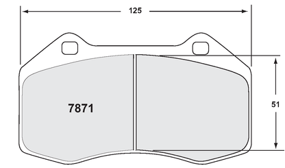 PFC 7871.11.16.44 FRONT BRAKE PADS RACE 11 CMPD 16MM ABARTH 695 1.4 TURBO 2009-