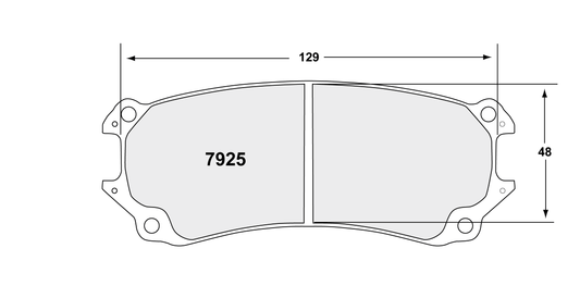 PFC 7925.332.30.44 RACE PAD SET 332 CMPD 30 MM BRAKE PADS RACE PORSCHE 991 GT3R ZR77
