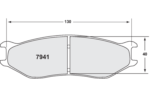 PFC 7941.01.19.34 BRAKE PADS RACE 01 CMPD 19MM ZR41 (40MM RADIAL DEPTH)