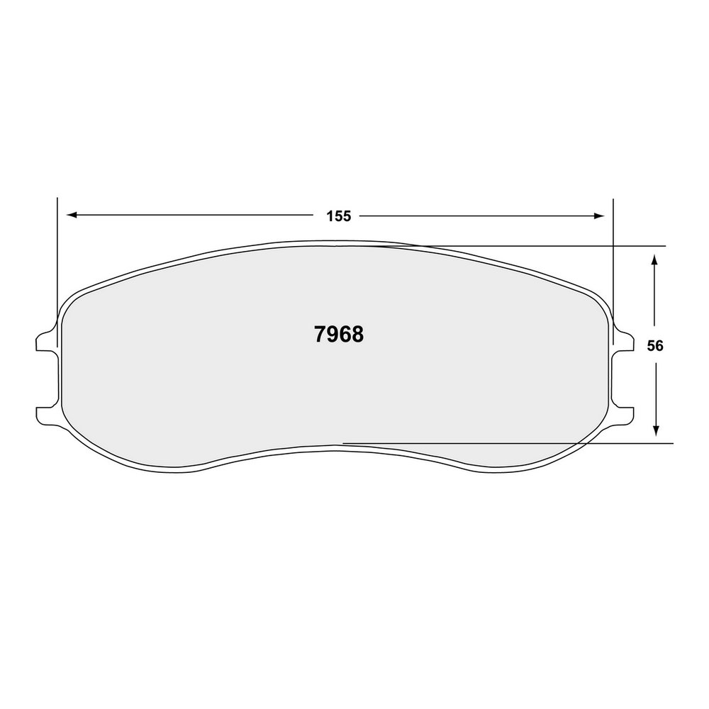 PFC 7968.331.28.44 FRONT BRAKE PADS RACE 331 COMP 28 MM FOR PORSCHE 991 CUP / CAYMAN GT4 CLUBSPORT