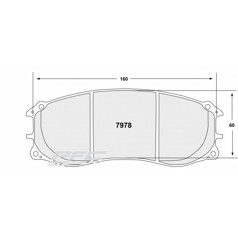 PFC 7978.12.30.44 BRAKE PADS SET (FRONT) RACE 12 CMPD 30 MM FOR PORSCHE 991 GT3 R