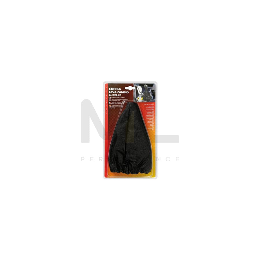 PILOT 05011 Gear stick gaiter Leather, Black, Universal
