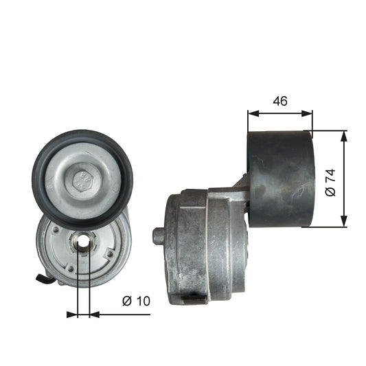 GATES GATT38714 V-Ribbed Belt Tensioner Lever