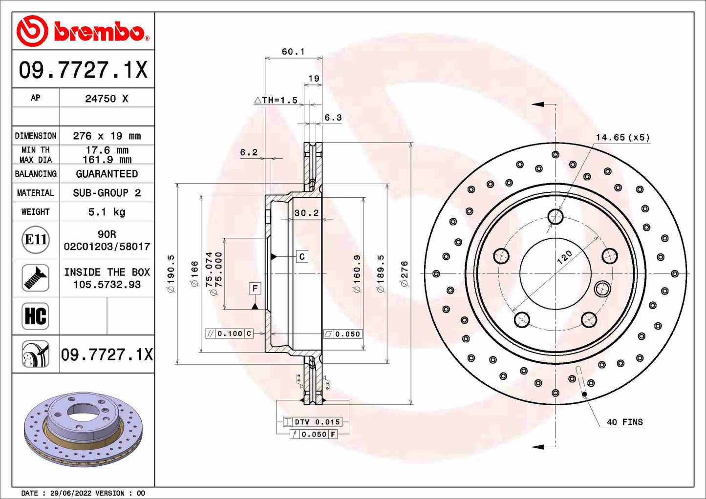 TOURMAX BCF-201 Disc Brake Caliper Repair Kit