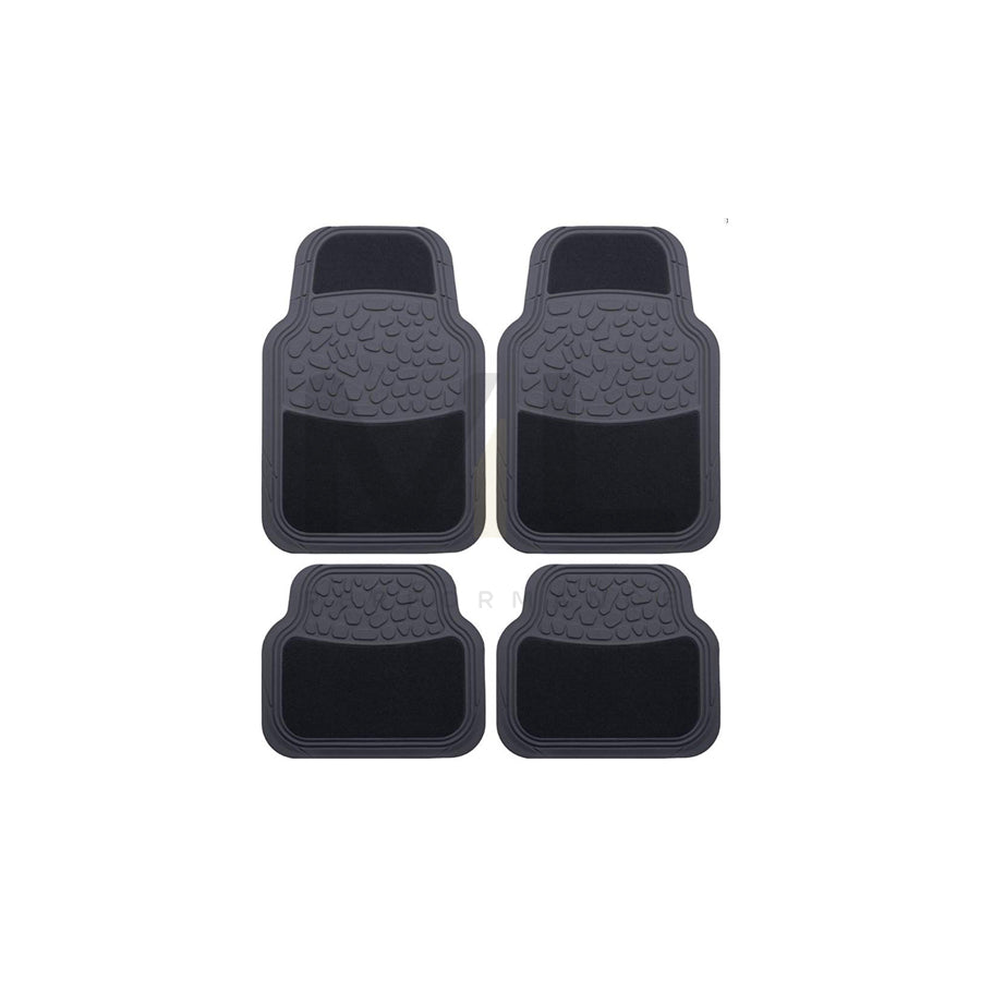 POLGUM DN101c Floor mat set Elastomer, Front and Rear, Quantity: 4, Black
