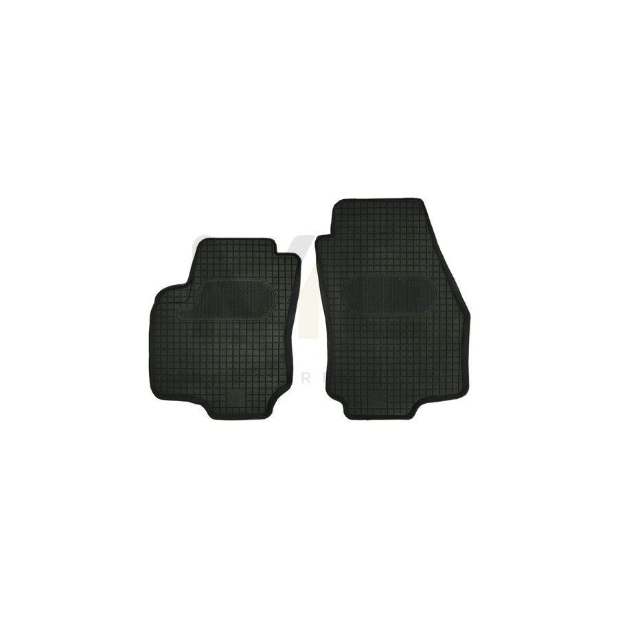 POLGUM Tailored HP06C Floor mat set Elastomer, Front, Quantity: 2, Black