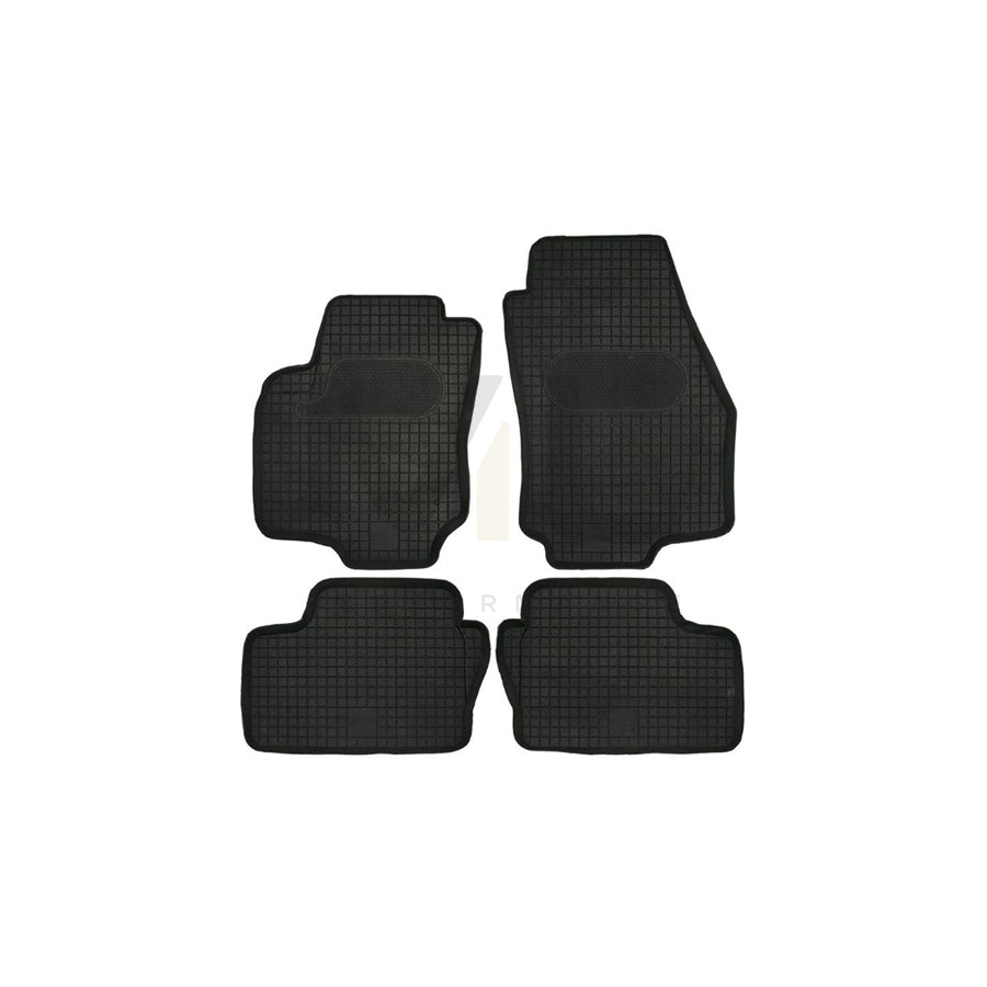 POLGUM Tailored P06C Floor mat set Elastomer, Front and Rear, Quantity: 4, Black