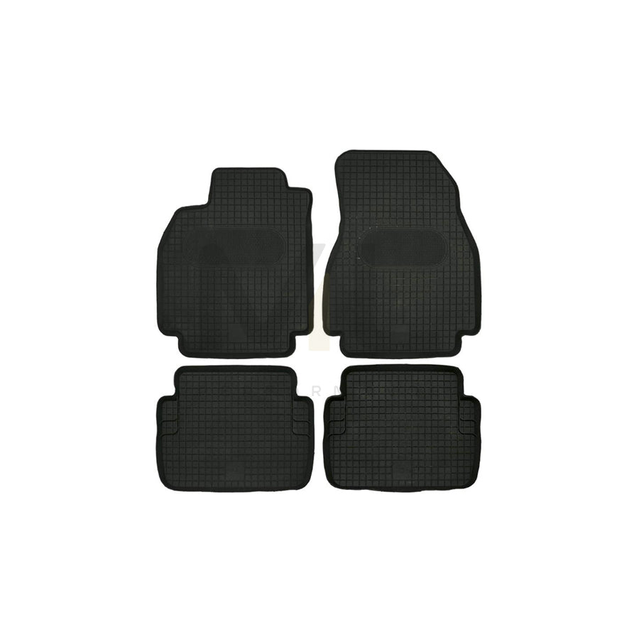 POLGUM Tailored P07C Floor mat set for RENAULT MEGANE Elastomer, Front and Rear, Quantity: 4, Black