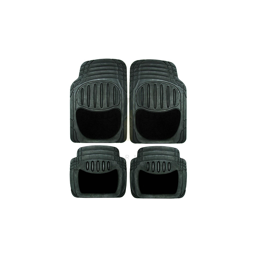 POLGUM Universal fit AH414C Floor mat set Elastomer, Front and Rear, Quantity: 4, Black