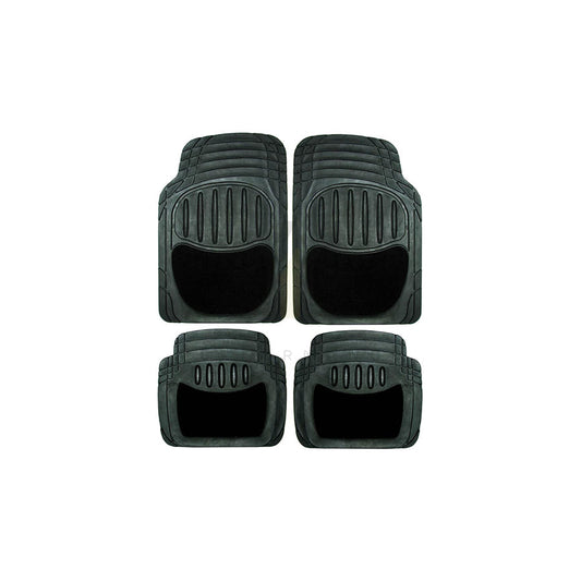 POLGUM Universal fit AH414C Floor mat set Elastomer, Front and Rear, Quantity: 4, Black