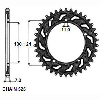 SUNSTAR SUNR1-4437-39 Chain Sprocket