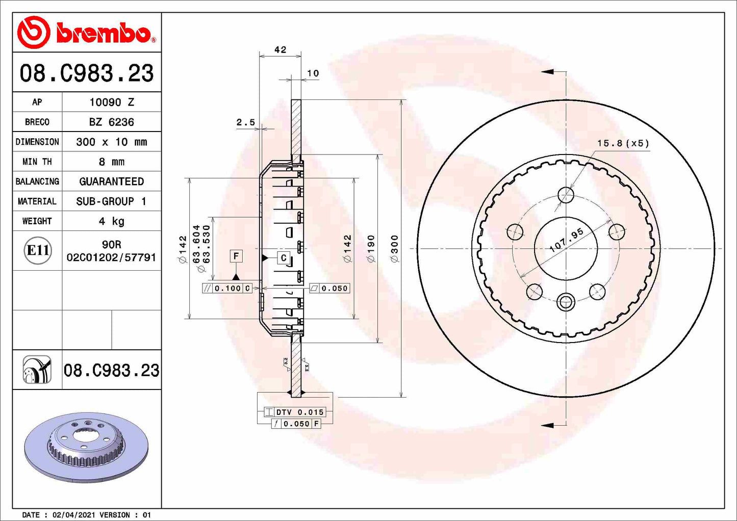 TOURMAX BCR-116 Disc Brake Caliper Repair Kit
