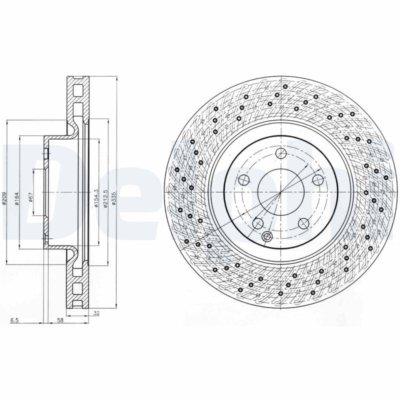 DELPHI BG9093C Brake Disc